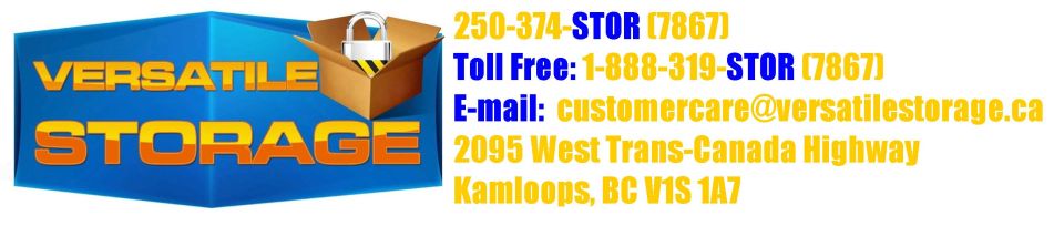 Mini Storage Kamloops - Versatile Storage 240-374-7867 2095 West Trans-Canada Highway, Kamloops, BC V1S 1A